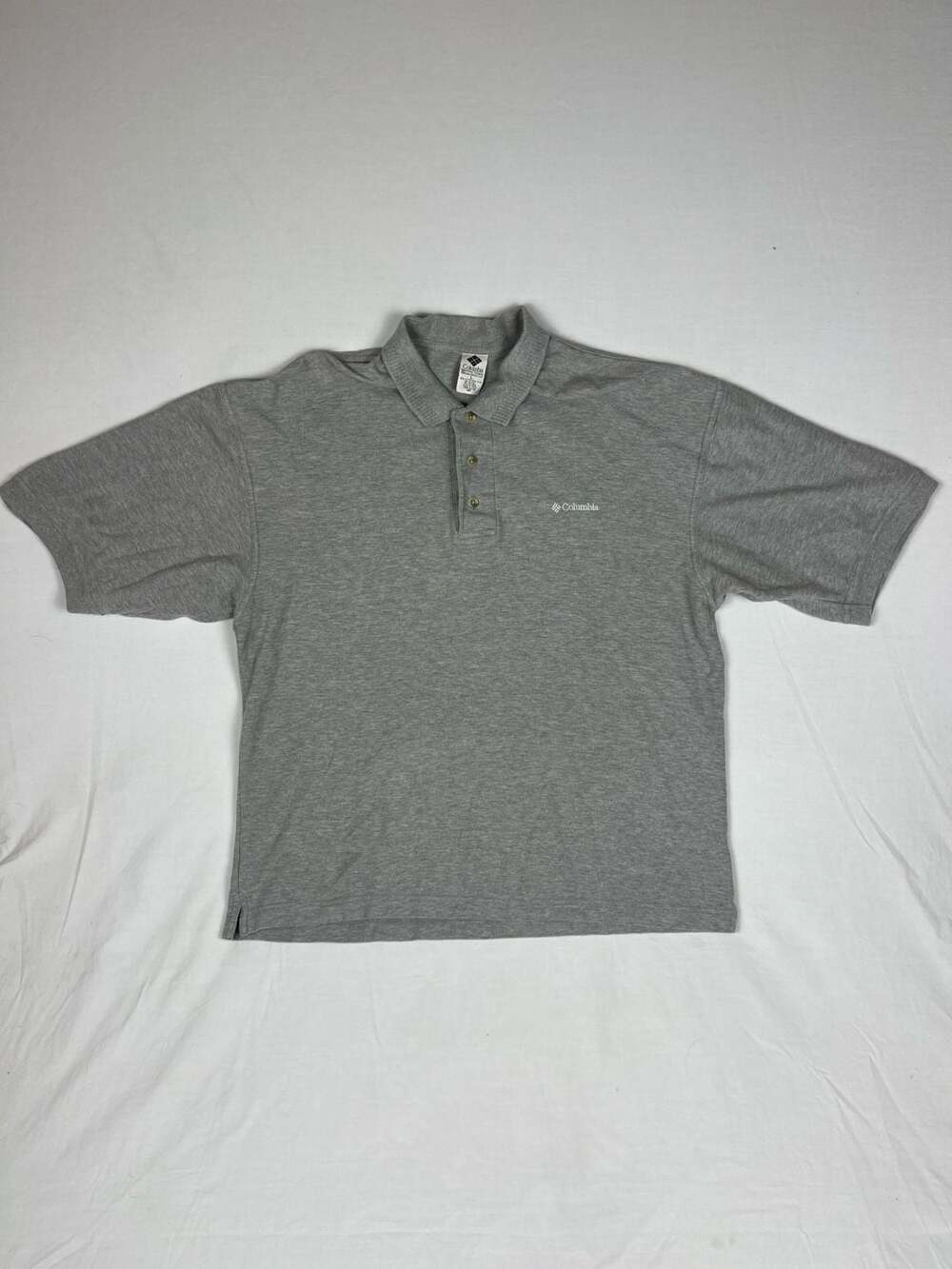 Columbia Polo Shirt Size L Grey Short Sleeve